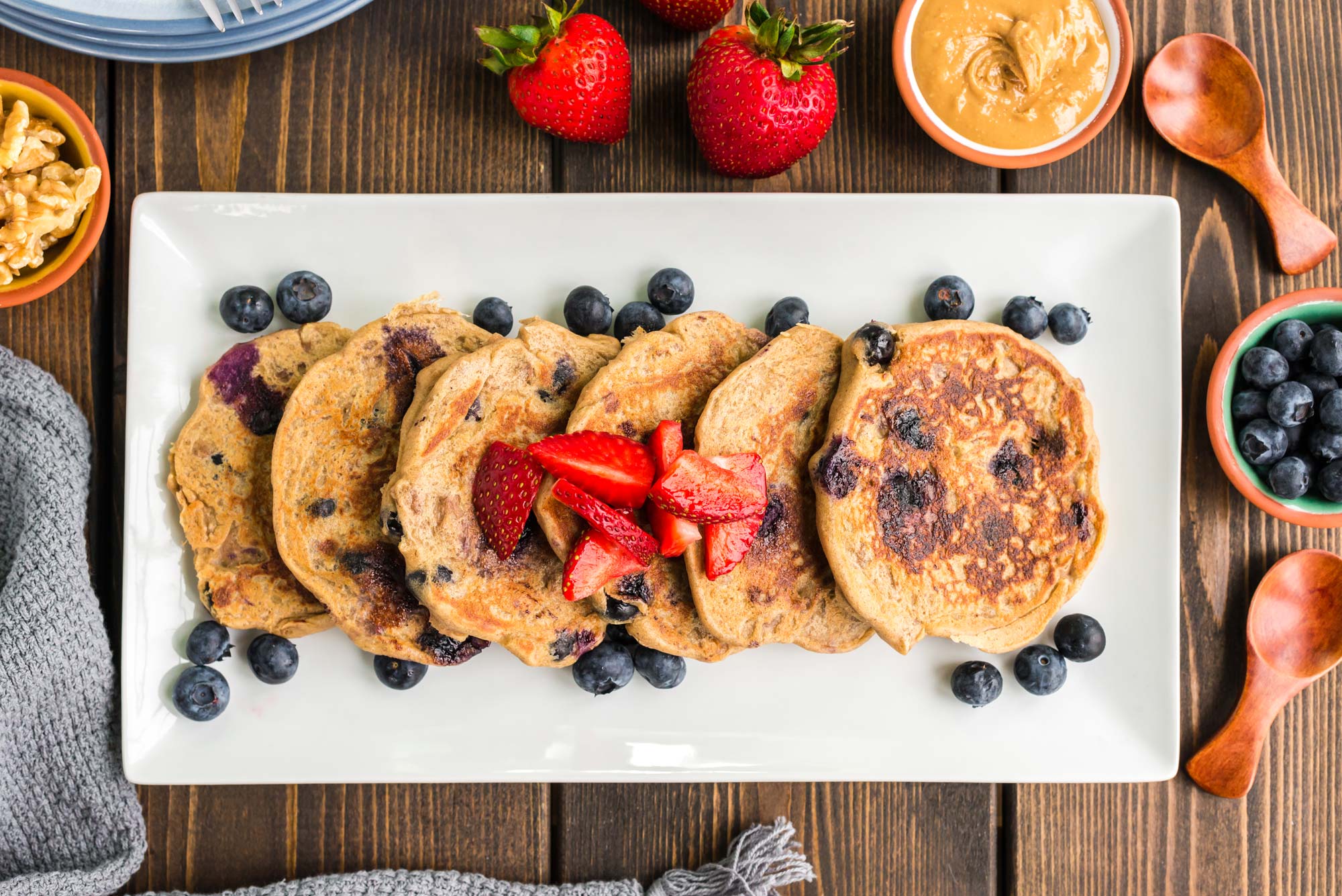 Blueberry walnut banana pancakes - magnesium health benefits