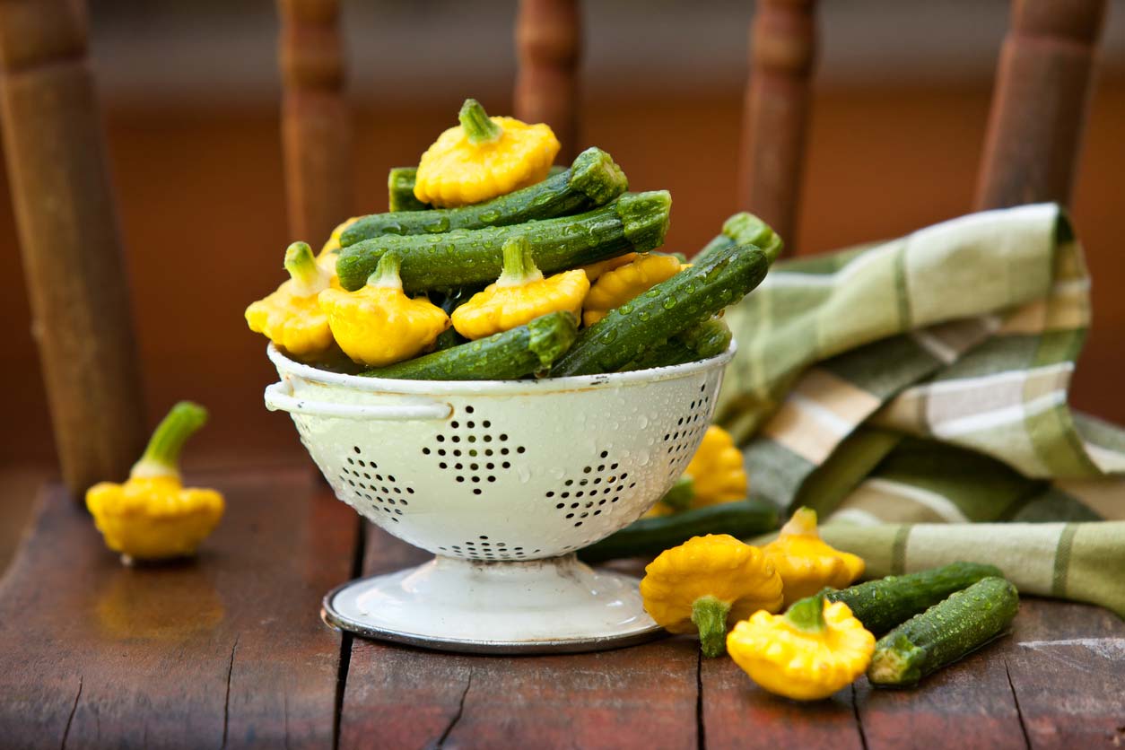 Zucchini and patty pan squash have lots of health benefits